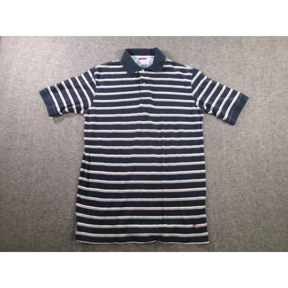 Wrangler Polo Shirt Men Small Blue Striped Office Causal Premium Quality Work